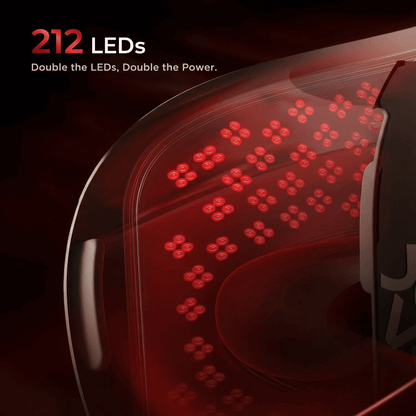 Professional 212 LED red and near infrared light therapy mask for smoother skin